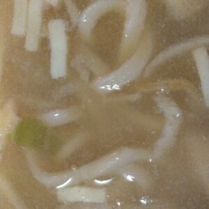 味噌汁の残りで味噌煮込みうどん